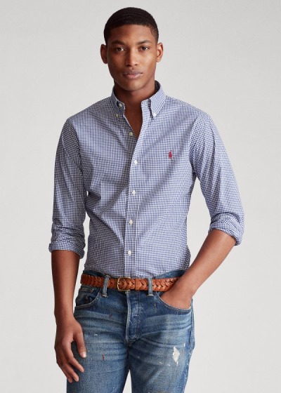 Men's Polo Ralph Lauren Classic Fit Gingham Shirts | 619085MNJ